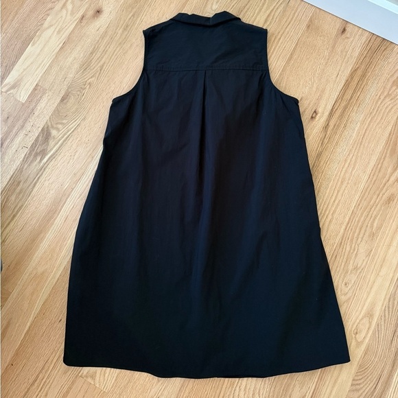 Tuckernuck Black Sleeveless Charlie Shirt Dress Button Front Stretch Size Large - Picture 13 of 15